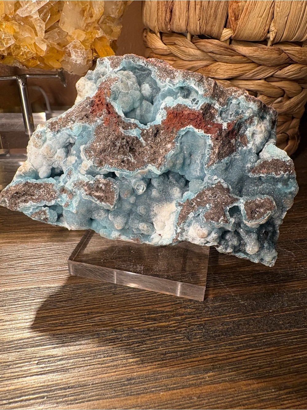 Blue Botryoidal Smithsonite Specimen